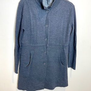 Eileen Fisher Coat merino wool Charcoal Grey